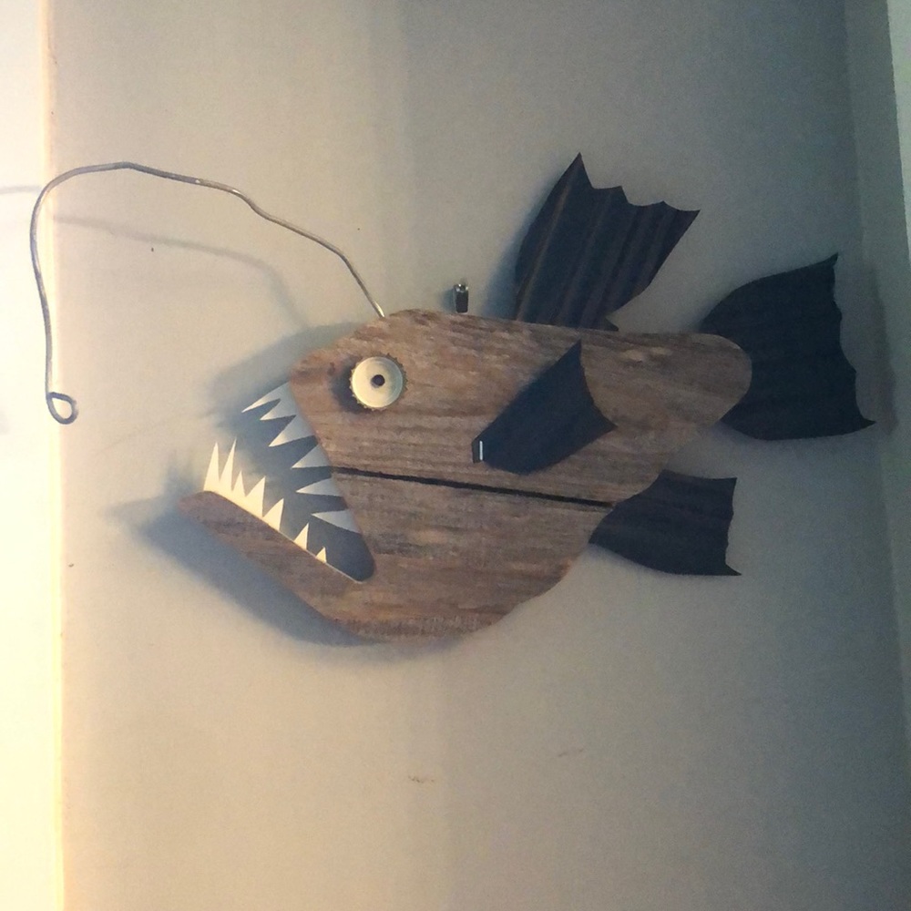 Angler fish wall decor